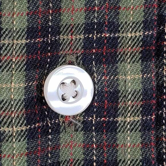 Polo Ralph Lauren Shirt Oxford Flannel Button Down LS Mens Size XL Green Plaid - Picture 6 of 9